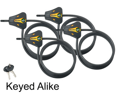 Master Lock - (4) Trail Camera Python Adjustable Cable Locks #8419KA-4