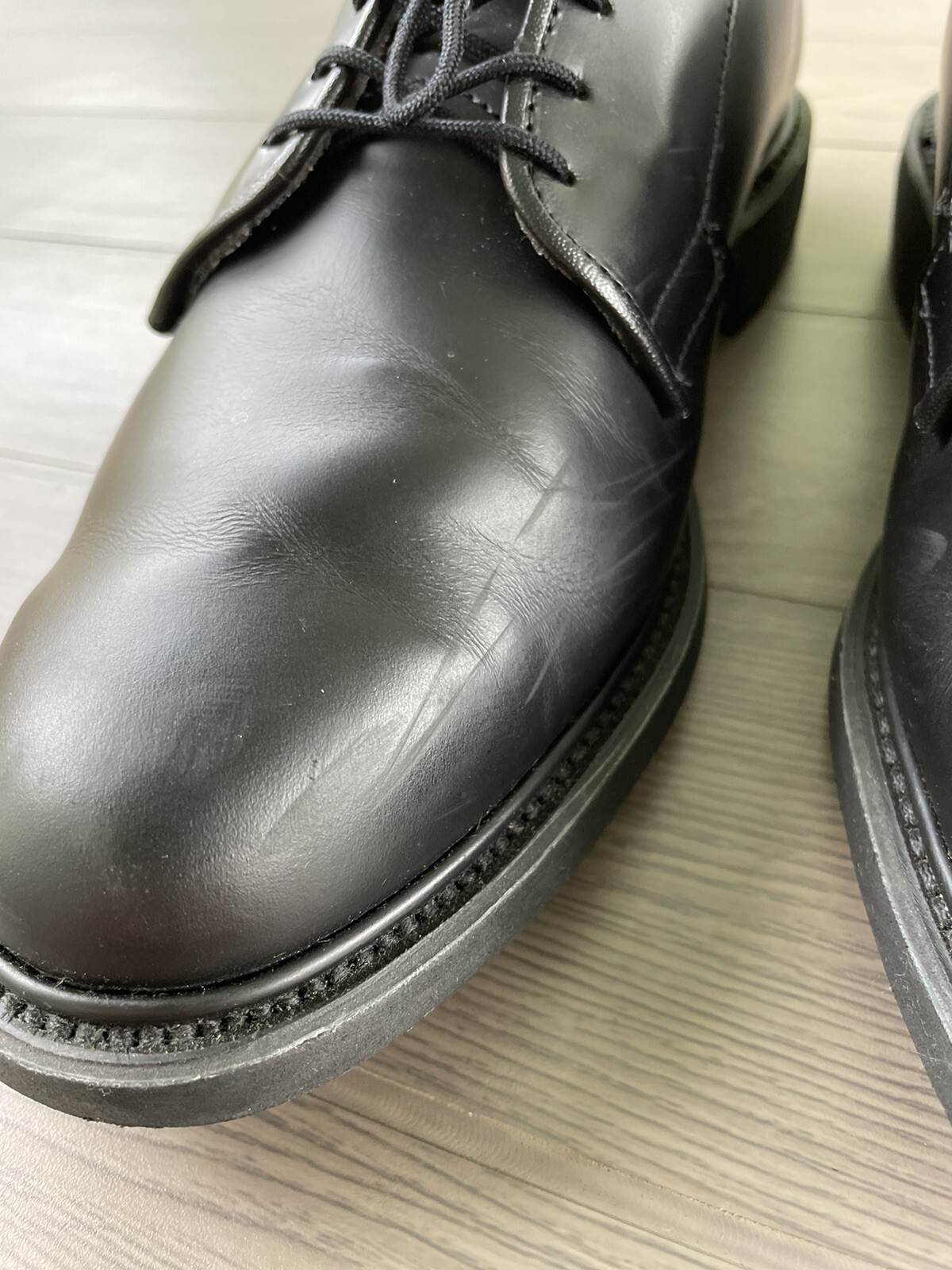 Bates Men Dress Shoes 7.5 Black Lace Up Vibram Non Marking Long Wearing