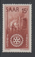 Saarland 1955, Mi.Nr. 358**, "Rotary-Club 1955", postfrisch, TOP !!