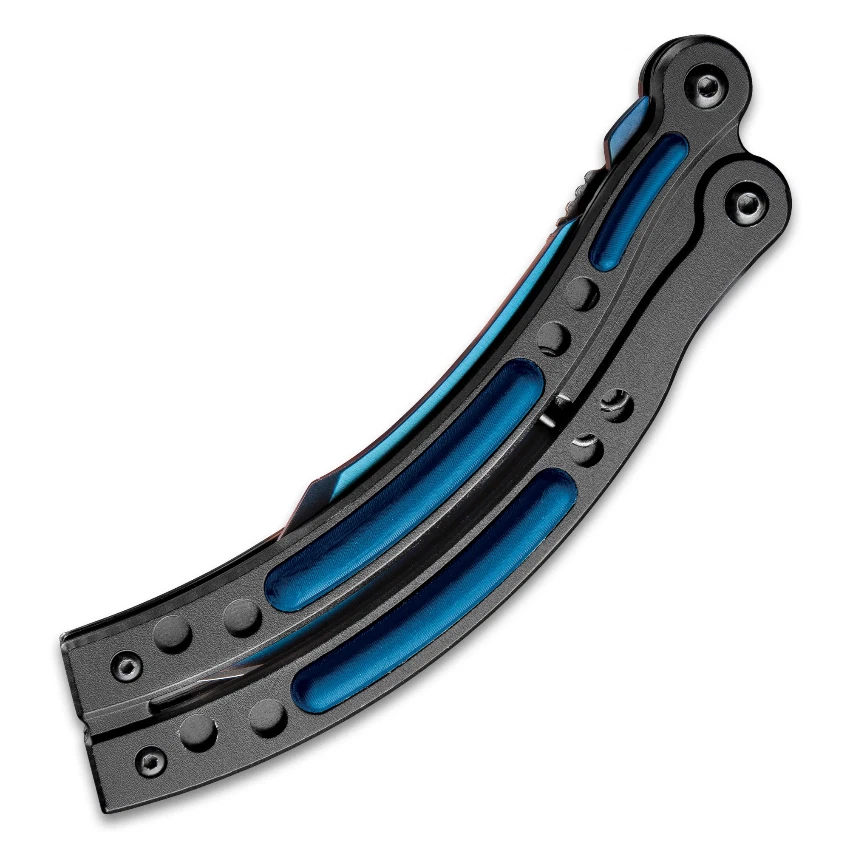 LEGIÃO NEGRA: FACA DE BOLSO LÂMINA AZUL ABERTURA ASSISTIDA QUADRO TRAVA DE LÂMINA 8 polegadas NOVO - Imagem 4 de 4