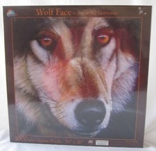 SunsOut WOLF FACE 1000 Pc Jigsaw Puzzle 26" x 26" NEW