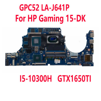 GPC52 LA-J641P For HP Gaming 15-DK Laptop Motherboard with I5