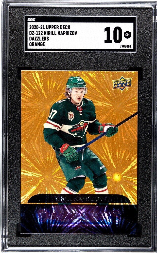 2021 UD Kirill Kaprizov Dazzlers Orange RC #DZ-122 Wild Rc