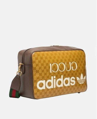 Adidas x Gucci Leder Schultertasche