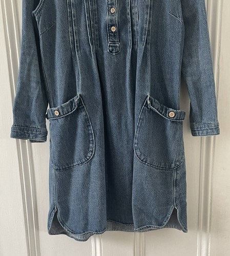 Garden Clothing Co Womens Blue Thick Denim Long-Sleeve Tunic Dress XS UK 8 EU 36 - 第 4/12 張圖片