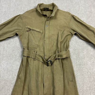 Vintage 40s WW2 USAAF Type A-4 Wool Flying Suit Coveralls Size 34