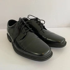 Rockport Ellingwood Black Waterproof Lace Up Loafers Mens 10.5 Wide Hydro-Shield