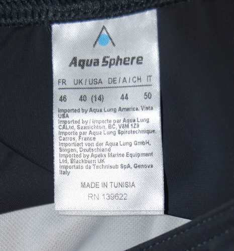NWT Aqua Sphere Women's Cindy Navy Blue with Coral 1-pc Tank Swimsuit sz 10 14 - Picture 15 of 15