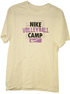 Nike Women's Size Small Volleyball Camp T-Shirt Graphic Athletic White  Purple