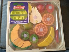 New Melissa  Doug Cutting Fruit Wooden Play Pretend Kitchen Food Toy