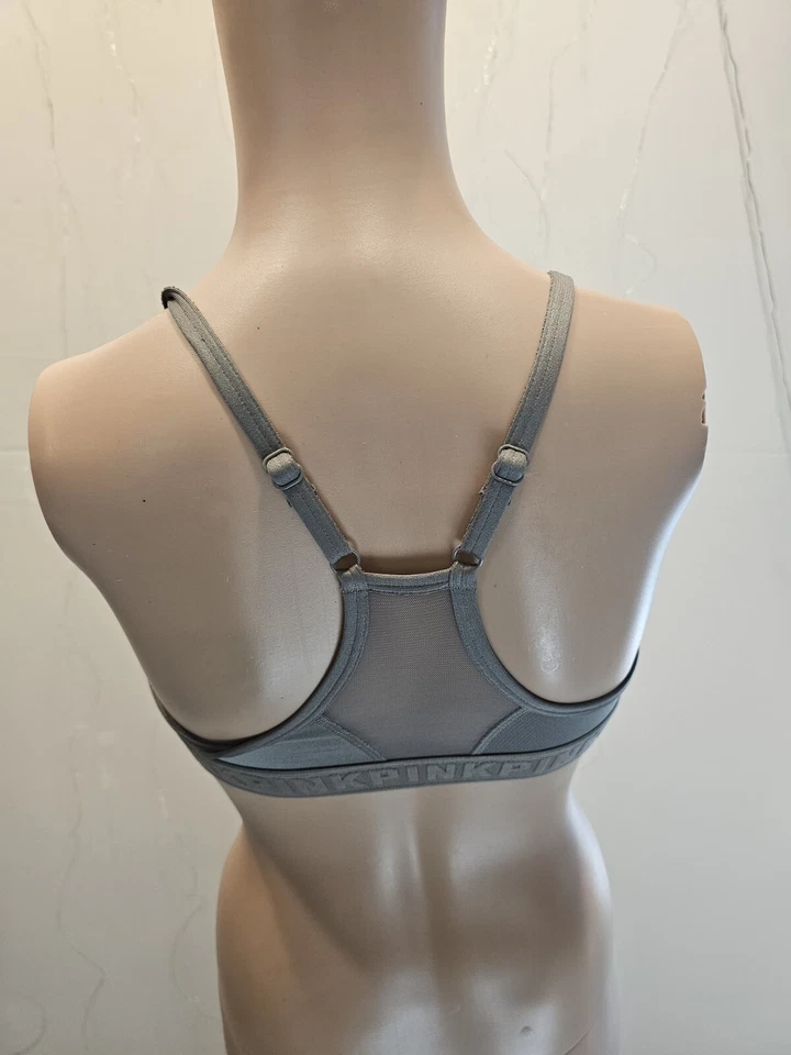 Victorias Secret PINK Ultimate Mesh Detailed Sports Bra Lt GREEN Sz XS - Image 3 of 4