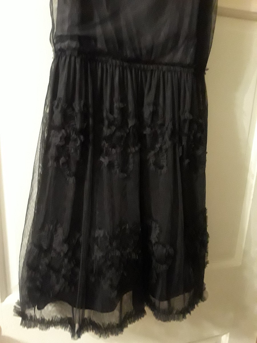 American Rag CIE 1984 Lace Black Dress With Lace Accent and Lace Trim Small  | eBay
