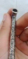 Ancient Viking Silver Metal Tobacco Pipe Very Amazing