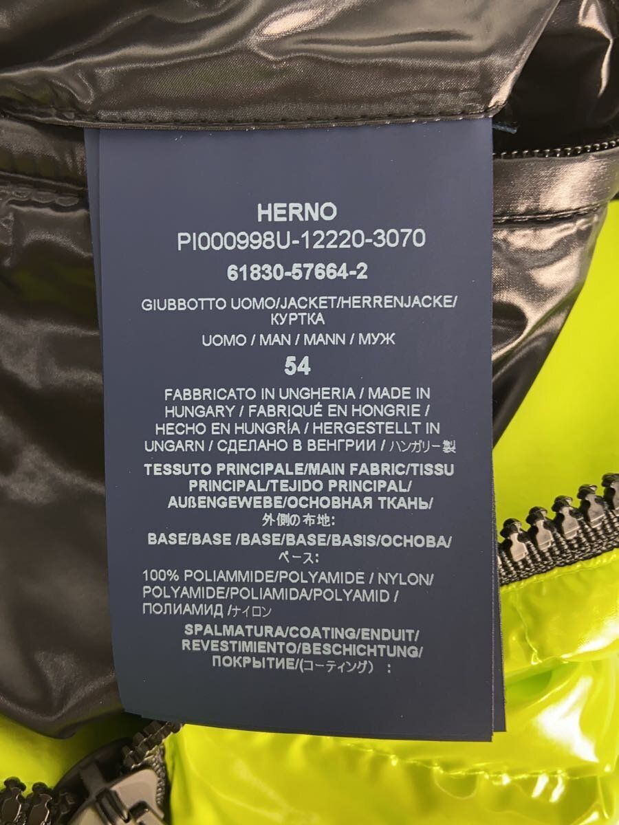 HERNO down jacket size 54 nylon Yellow PI000998U-12220-3070 Used