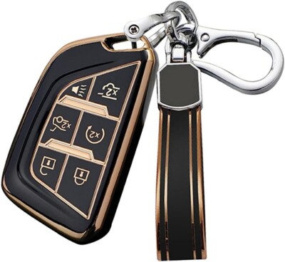 Fit Cadillac LYRIQ XT6 Escalade ESV 6 Button Remote Key Fob TPU Case Cover