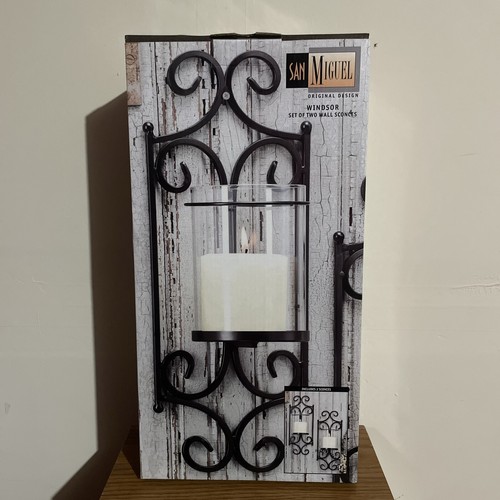 San Miguel Windsor Set of two wall sconces NEW $50 MSRP