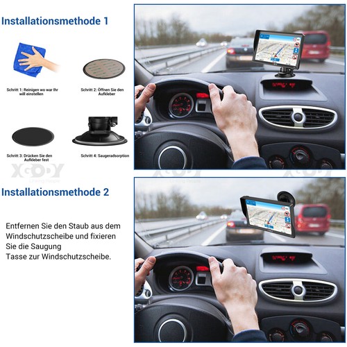 XGODY 9 Zoll LKW PKW GPS Navigationsgerät Auto Navi Sat Bluetooth EU Karte DE - Bild 15 von 16