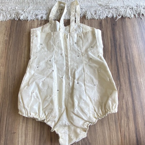 Vintage 1950s 50s Kids SEQUIN Embroidered Playsuit Romper Jumper Childs Girls - Picture 5 of 6