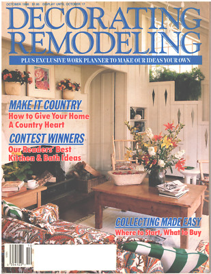DECORATING REMODELING Magazine October 1988 Country Heart Home Kitchen Bath