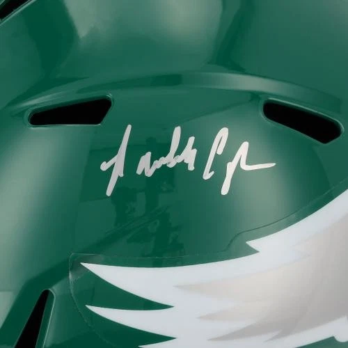 Casco réplica retro firmado por Randall Cunningham Philadelphia Eagles 1974-1995 Foto 2 de 2