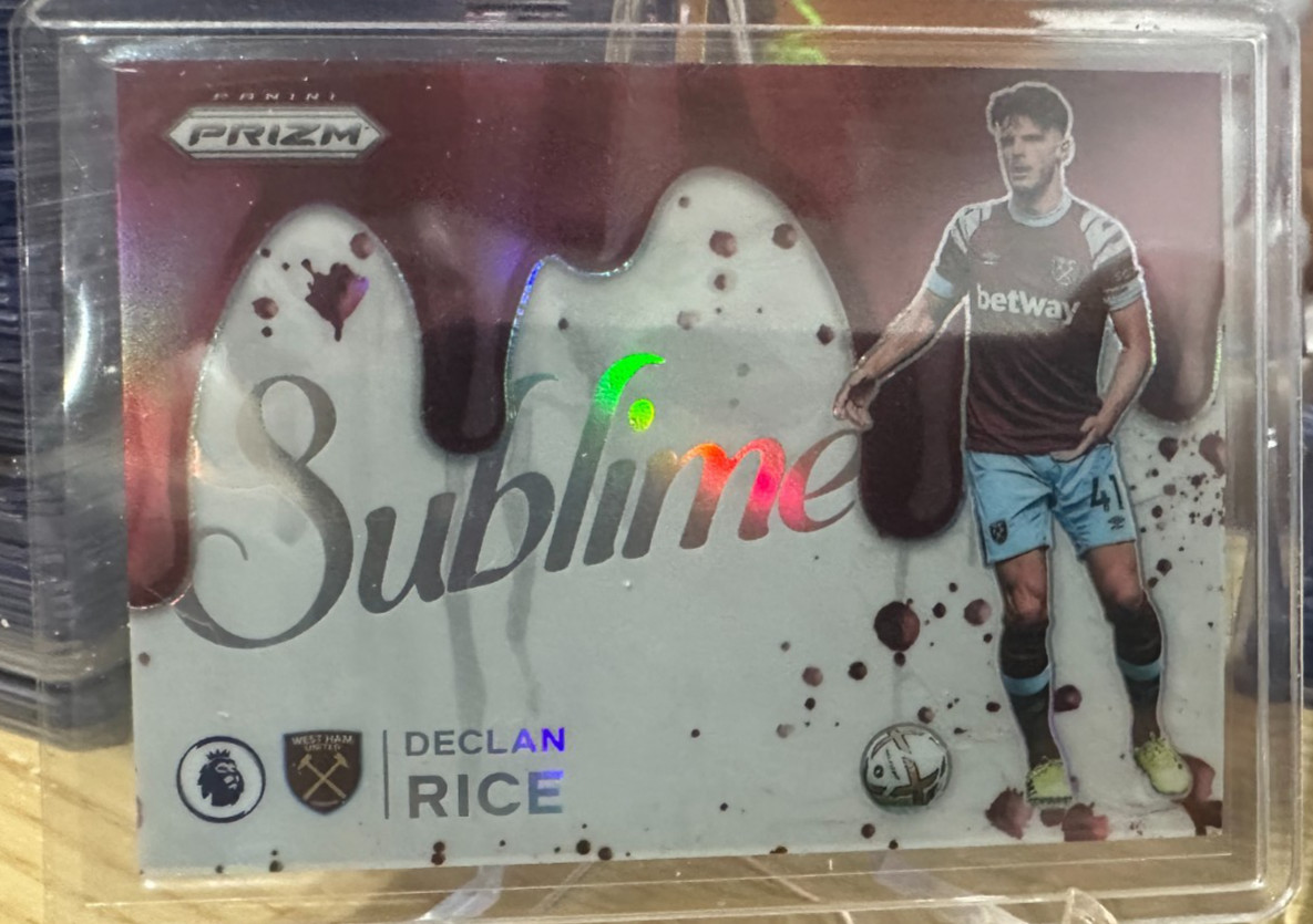 DECLAN RICE 2022-23 Panini Prizm Premier League #14 Sublime SSP Case Hit!!!