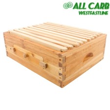 Starter Kit 10 Frame Beehive Bee Box Kit Beeswax Coated Fir Wood For Beekeeping