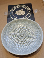 The Little Garlic Plate  Grater Pottery Ceramic for Ginger Crafted Spain 