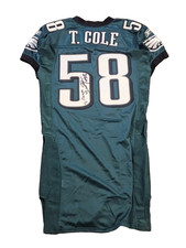 Eagles Trent Cole Game Issued Signed Jersey Reebok 2009 Season READ