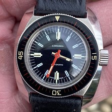 Orologio Longines ultra-chron automatic watch lady diver sub Vintage Nos Tag