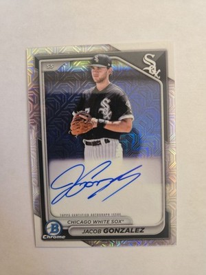 2024 Bowman Chrome Mega Box Jacob Gonzalez #BMA-JGO Auto White Sox Rookie RC 