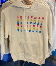 WARNER BROS. STUDIO TOUR DC UNIVERSE SUPERMAN PULLOVER HOODIE ADULT S-2XL