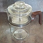 Vint Pyrex 9 Cup Flameware 7829 B,C,H Coffee Tea Pot Percolator No Chips Comp?