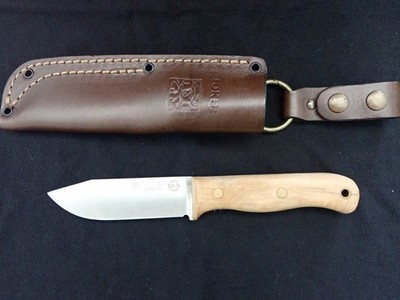 Joker BS9 Campero Knife 4'' Sandvik 14C28N Steel Blade Olive Wood Handle