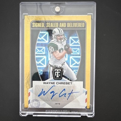 Panini 2024 Totally Certified Wayne Chrebet /10 Autograph Jets Football Card