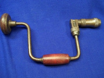 Vintage Dunlap 10 BB Ratcheting Bit Brace Working Hand Drill Square Shank Nice