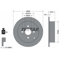2X Textar 92126103 Bremsscheibe FüR Toyota Corolla E12