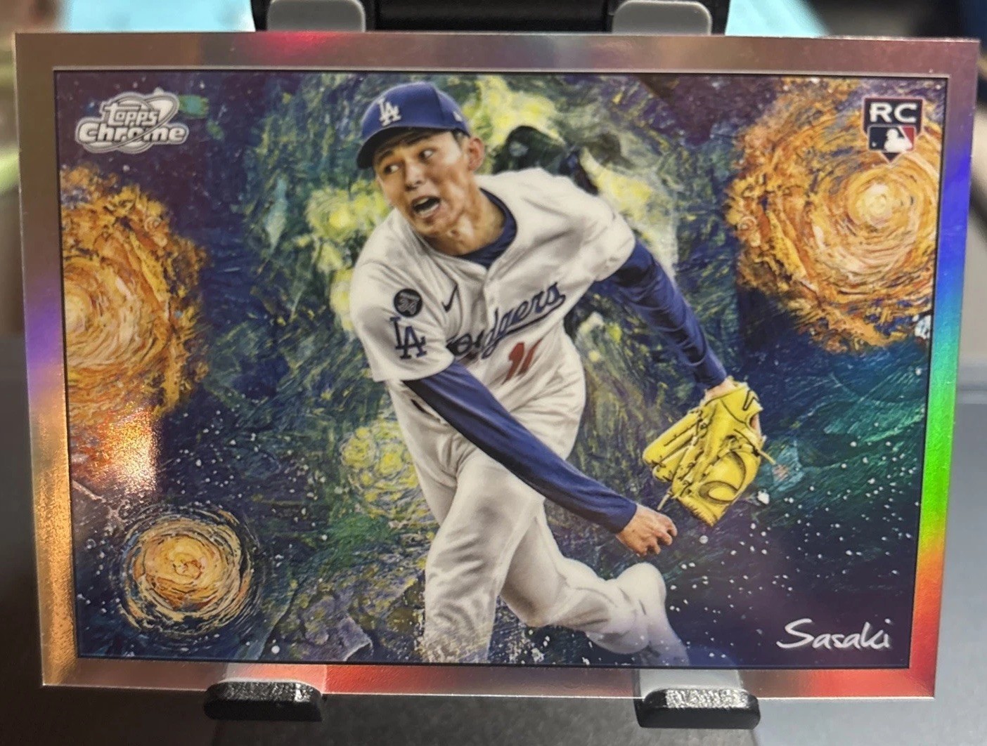 Roki Sasaki #STN-3 Baseball Cards 2025 Topps Cosmic Chrome Stars In The Night trading card — raw and PSA graded price guide