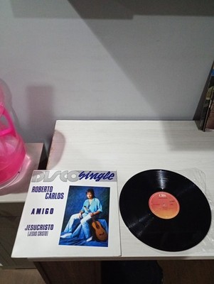 LP VINYL ROBERTO CARLOS.- DISCO SINGLE AMIGO / JESUCRISTO (EX CONDITION)