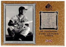 TOMMY HOLMES - Uniform Patch Card - 2001 SP Legendary Game Used #J-THo