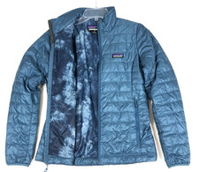 Patagonia Nano Puff Jacket Women S Wavy Blue Packable Lightweight Quilted Puffer
