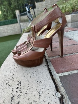 Michael Kors Black Patent Leather High Heel Shoes, Size 8.5