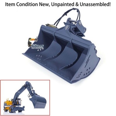 LESU 1/14 Part Metal Hydraulic Tiltable Bucket RC PC360 ET30H ET26L Excavator
