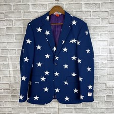 OppoSuits Mens Star Blazer Blue White Stars P...