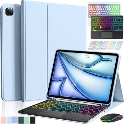 Beleuchtete Touchpad Tastatur mit Hülle für iPad Pro 11'' M4 M5 Air 11'' M2 M3 M4