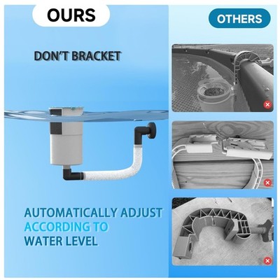 Above Ground Pool Skimmer Set - Adjustable Bracket, 10 Socks