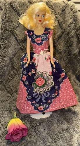 Hankie Couture Barbie Floral Dress Vintage