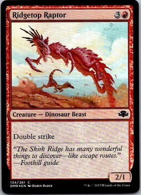 Ridgetop Raptor C artifact foil Dominaria Remastered 134 LP-NM