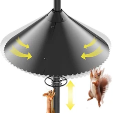 Metal Squirrel Baffle - Squirrel Baffle for Bird Feeder Pole, Upgrade Spring ...