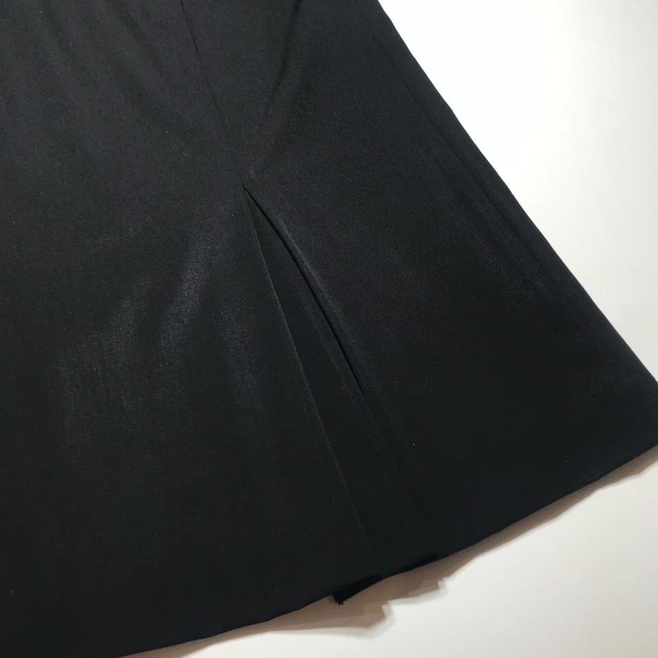 Falda Tahari Mujer Vintage 100% Lana Acampanada Midi Negra Plisados Invertidos Falda 12 Foto 4 de 4