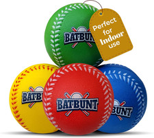 Practice Baseballs for Kids, Indoor Training Soft Foam Balls - 4Pcs Foam Basebal